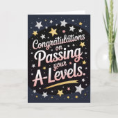 A Level Exam radiant star Congratulation cards カード (正面)
