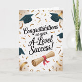 A-Level success Congratulations Cards Graduation  カード (正面)