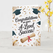 A-Level success Congratulations Cards Graduation  カード (黄色い花)