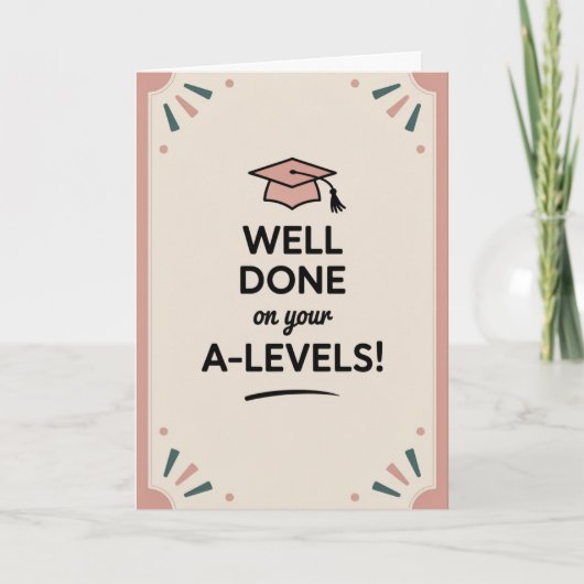 A-Level success Congratulations Cards Graduation  カード (正面)