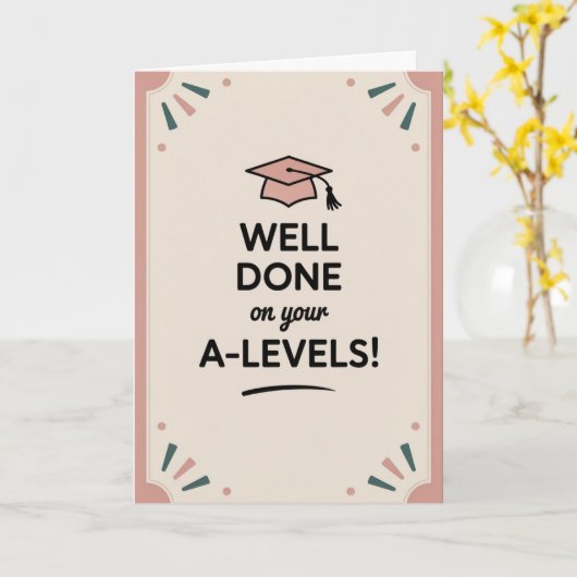 A-Level success Congratulations Cards Graduation  カード (黄色い花)
