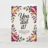 A-Level success floral Congratulations Cards  カード (正面)