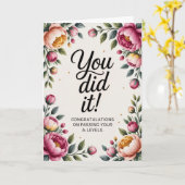 A-Level success floral Congratulations Cards  カード (黄色い花)