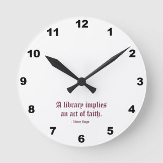 A Library Implies an Act of Faith ラウンド壁時計