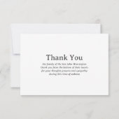 A Life Well Lifeヴィンテージプリント写真葬儀 サンキューカード (裏面)