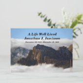 A Life Well Livedサービス招待状、クラウド 招待状 (スタンド正面)