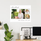 A Life Well Livedスクリプエレガントト3写真葬儀 ポスター (ホームオフィス)