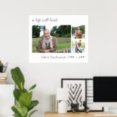 A Life Well Livedスクリプカジュアルト3写真葬儀 ポスター (ホームオフィス)