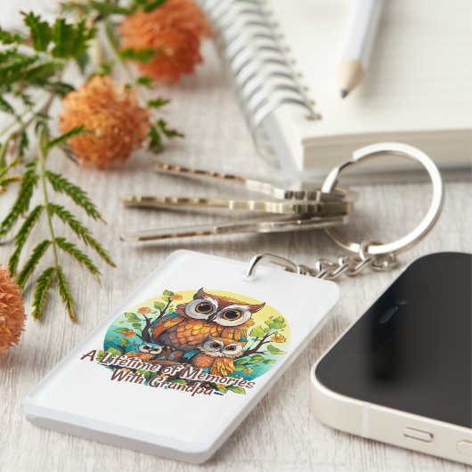 A lifetime of Memories with Grandpa キーホルダー (正面右)