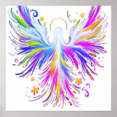 A Light and Airy Abstract Angel Wall Poster ポスター (正面)