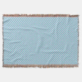 A light blue blanket with a subtle diamond pattern スローブランケット