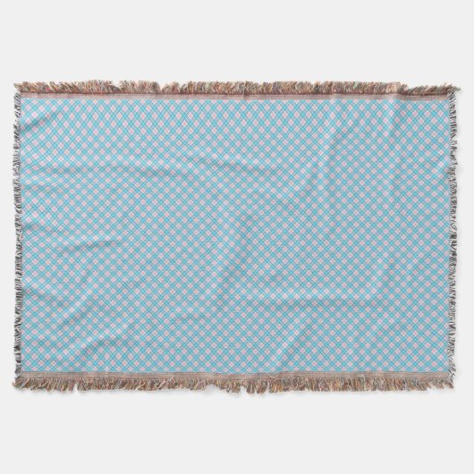 A light blue blanket with a subtle diamond pattern スローブランケット (正面)