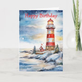 A Lighthouse in Winter カード (正面)
