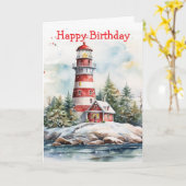 A Lighthouse in Winter カード (黄色い花)
