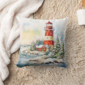 A Lighthouse in Winter クッション (ブランケット)
