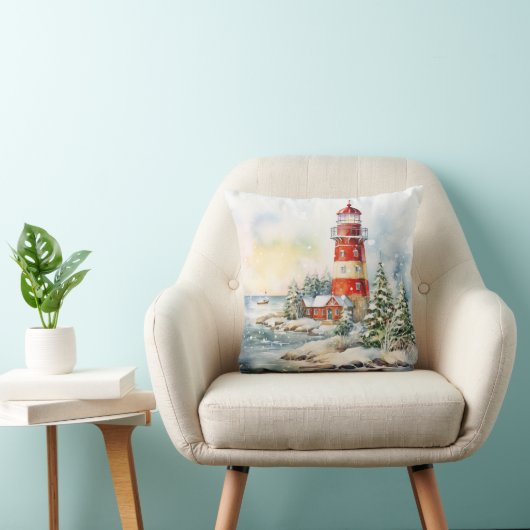 A Lighthouse in Winter クッション (椅子)