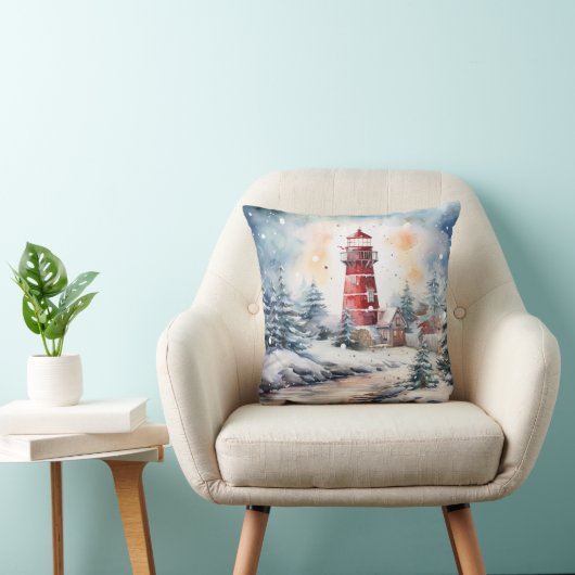 A Lighthouse in Winter クッション (椅子)