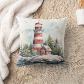 A Lighthouse in Winter クッション (ブランケット)