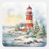A Lighthouse in Winter スクエアシール (正面)