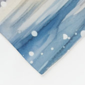 A Lighthouse in Winter フリースブランケット (角)