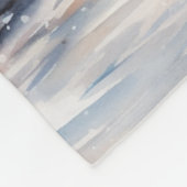 A Lighthouse in Winter フリースブランケット (角)