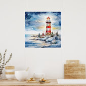 A Lighthouse in Winter ポスター (キッチン)