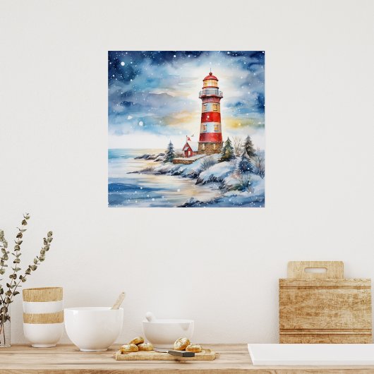 A Lighthouse in Winter ポスター (キッチン)