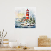 A Lighthouse in Winter ポスター (キッチン)