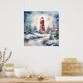 A Lighthouse in Winter ポスター (キッチン)