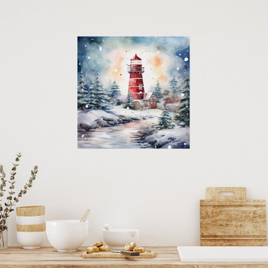 A Lighthouse in Winter ポスター (キッチン)