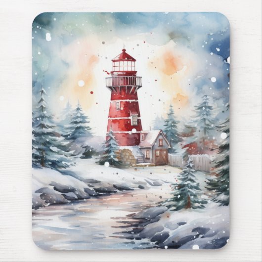 A Lighthouse in Winter マウスパッド (正面)