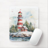 A Lighthouse in Winter マウスパッド (マウス)