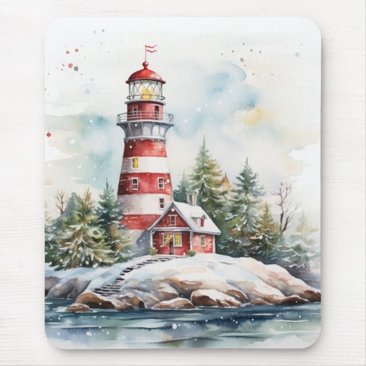 A Lighthouse in Winter マウスパッド (正面)