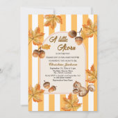 A Little Acorn Fall Plaids Baby Shower  Invitation 招待状 (正面)
