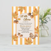 A Little Acorn Fall Plaids Baby Shower  Invitation 招待状 (スタンド正面)
