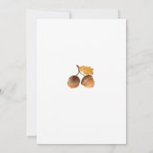 A Little Acorn Fall Plaids Baby Shower  Invitation 招待状 (裏面)
