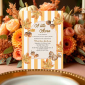 A Little Acorn Fall Plaids Baby Shower  Invitation 招待状
