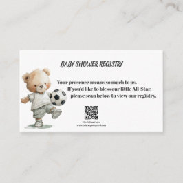 A Little All-Star Baby Shower Registry Card エンクロージャーカード