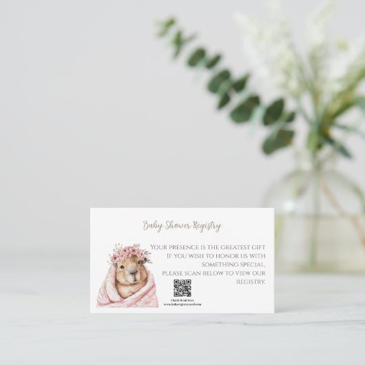 A Little All-Star Baby Shower Registry Card 名刺 (スタンド正面)