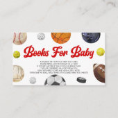 A Little Allstar Sports Baby Shower Books For Baby エンクロージャーカード (正面)