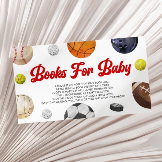 A Little Allstar Sports Baby Shower Books For Baby エンクロージャーカード