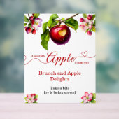 A Little Apple Is On The Way | 秋のベビーシャワー アクリルサイン (ニュートラル)