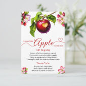 A Little Apple Is On The Way | 秋のベビーシャワー エンクロージャーカード (スタンド正面)