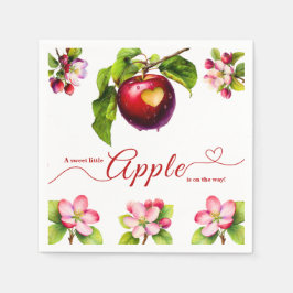A Little Apple Is On The Way | 秋のベビーシャワー スタンダードカクテルナプキン