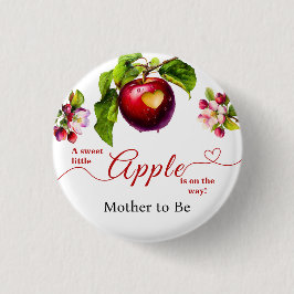 A Little Apple Is On The Way | 秋のベビーシャワー 缶バッジ