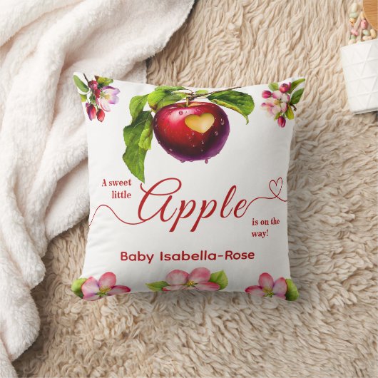 A Little Apple Is On The Way | Fall Baby Shower  クッション (ブランケット)