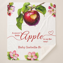 A Little Apple Is On The Way | Fall Baby Shower  シェルパブランケット
