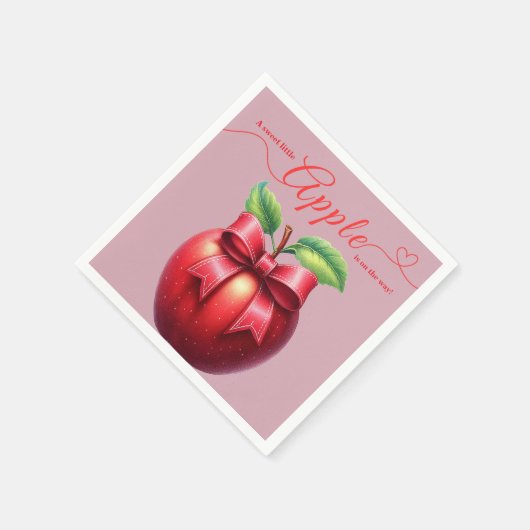 A Little Apple Is On The Way | Fall Baby Shower スタンダードカクテルナプキン (角)