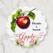 A Little Apple Is On The Way | Fall Baby Shower  フェイバータグ (裏面)