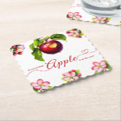 A Little Apple Is On The Way | Fall Baby Shower  ペーパーコースター (アングル)